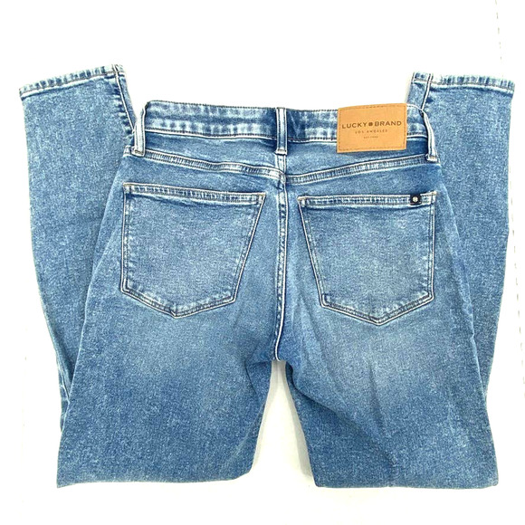 Lucky Brand Jeans Women 2/26 Skinny Ankle Distressed Light Wash Low Rise Denim - Picture 4 of 8